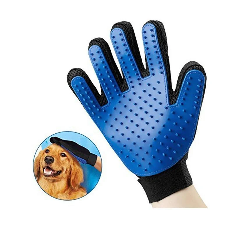 Guante Cepillo Quita pelos y Masajeador para Perros y Gatos